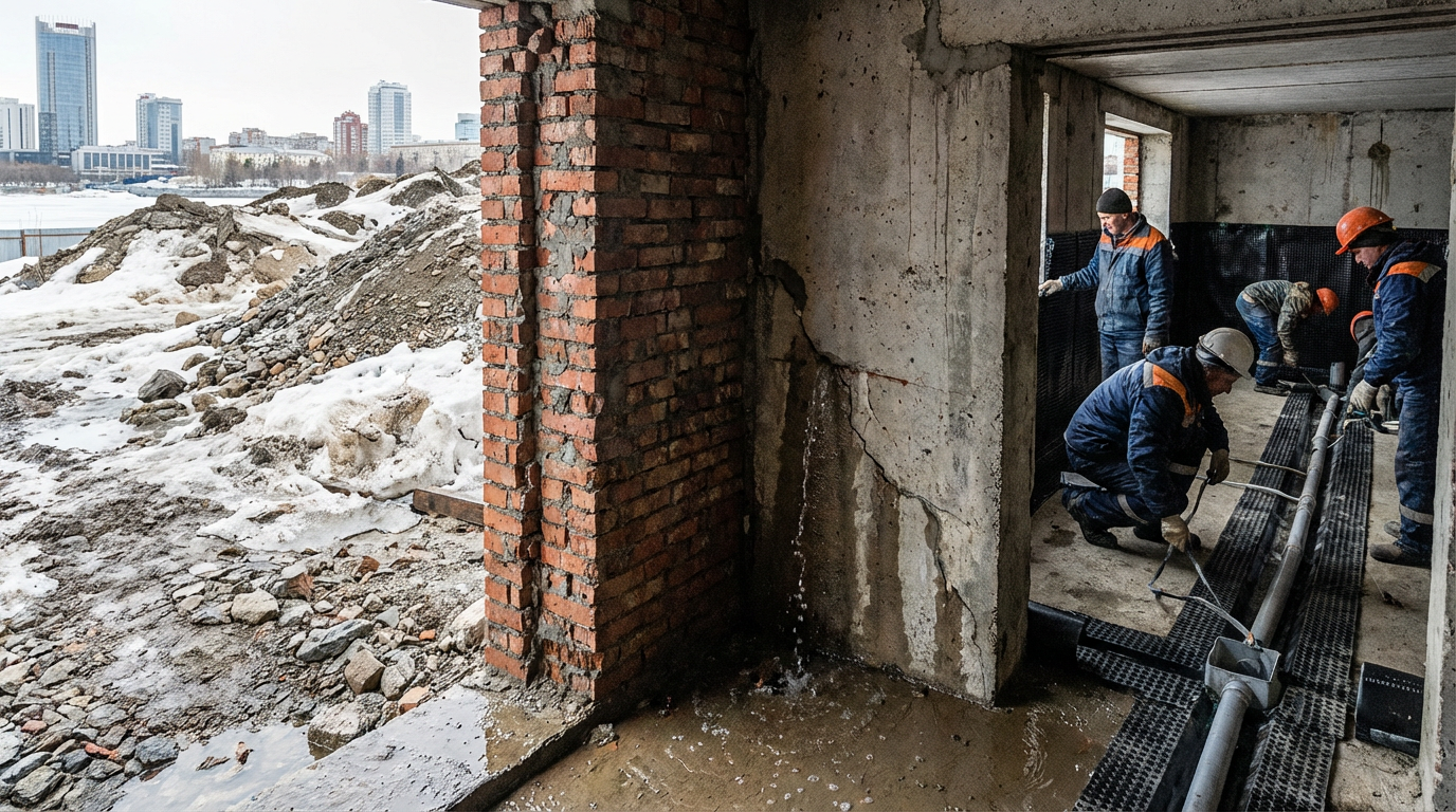 Гидроизоляция подвалов в Екатеринбурге: решение проблемы сезонного затопления